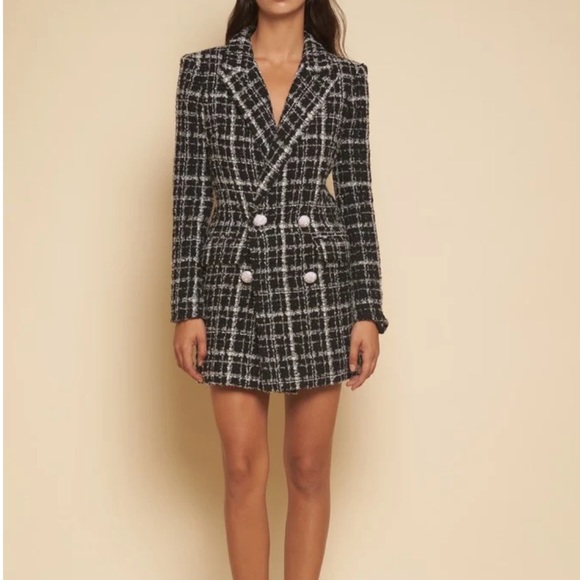 ronny kobo Lily Plaid Double Breasted Jacket